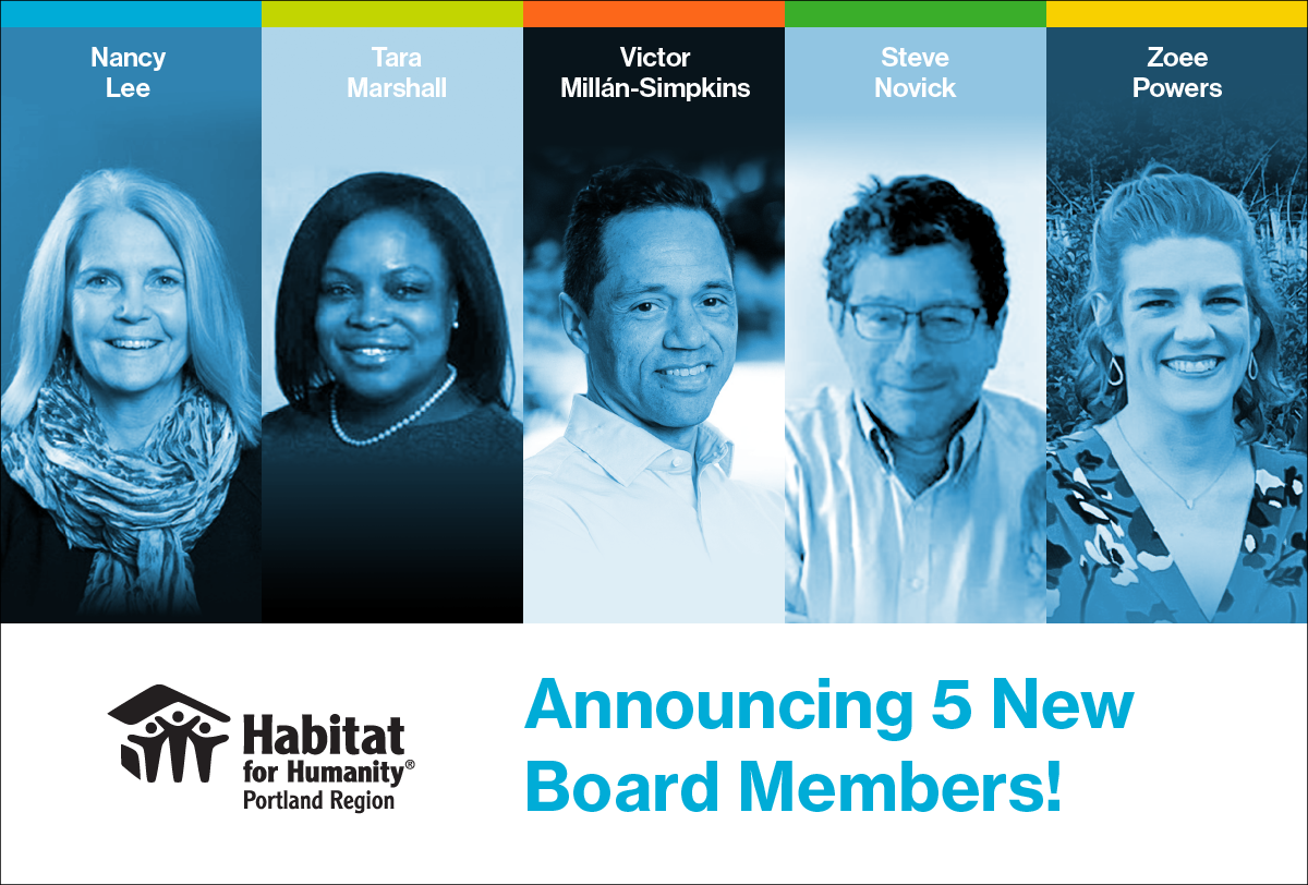 News Release Habitat for Humanity Portland Region Announces the