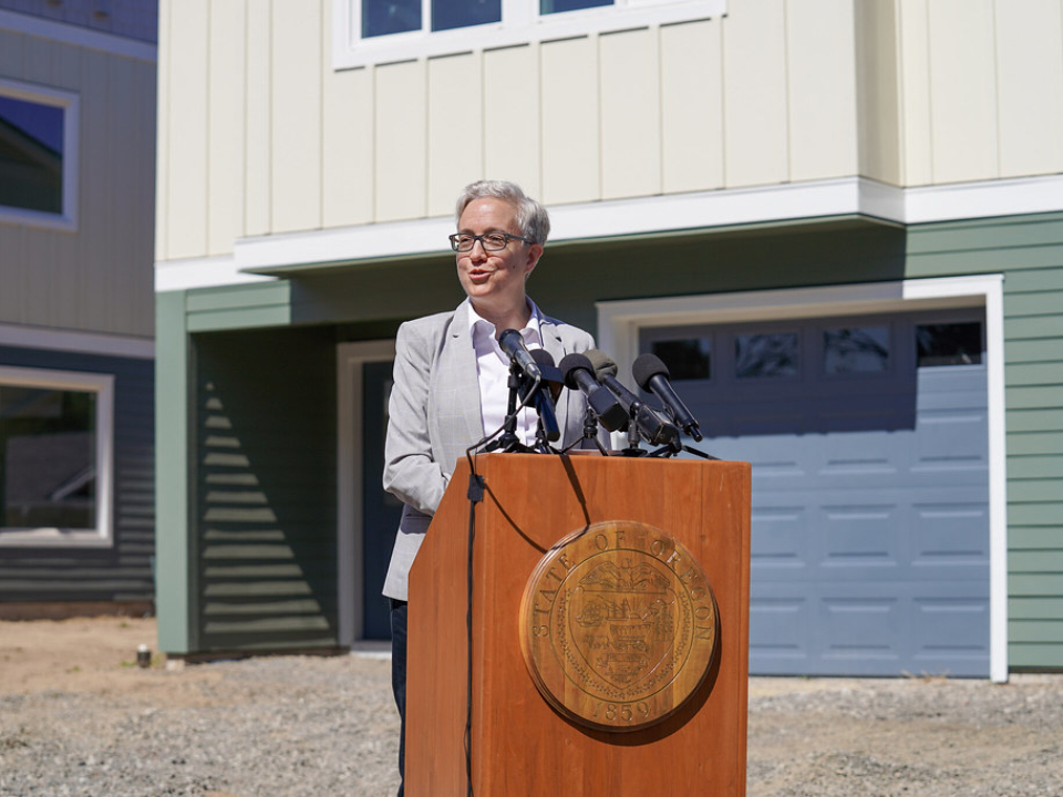 Oregon Governor Tina Kotek at Habitat's Century Commons