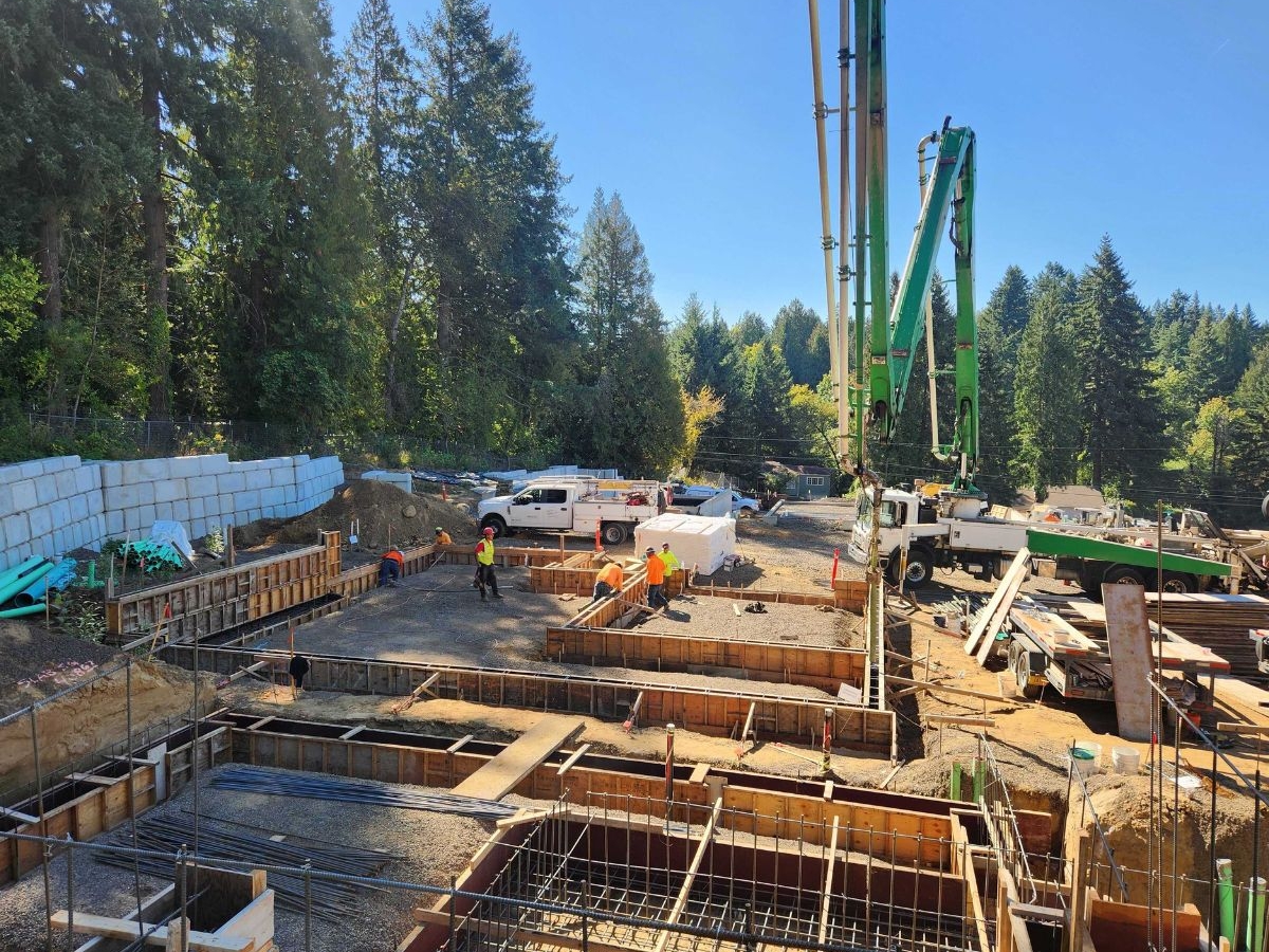 Pouring concrete Sep 2025